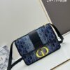 693099f36e68136f4d9aab49 Large 30 Montaigne East-West Handbag in Blue Denim Dior Oblique Jacquard
