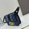 693099f46e68136f4d9aab4a Large 30 Montaigne East-West Handbag in Blue Denim Dior Oblique Jacquard