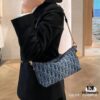 693099f96e68136f4d9aab55 Diorstar Hobo Chain Bag in Blue Denim Dior Oblique Jacquard