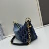693099fb6e68136f4d9aab5b Diorstar Hobo Chain Bag in Blue Denim Dior Oblique Jacquard