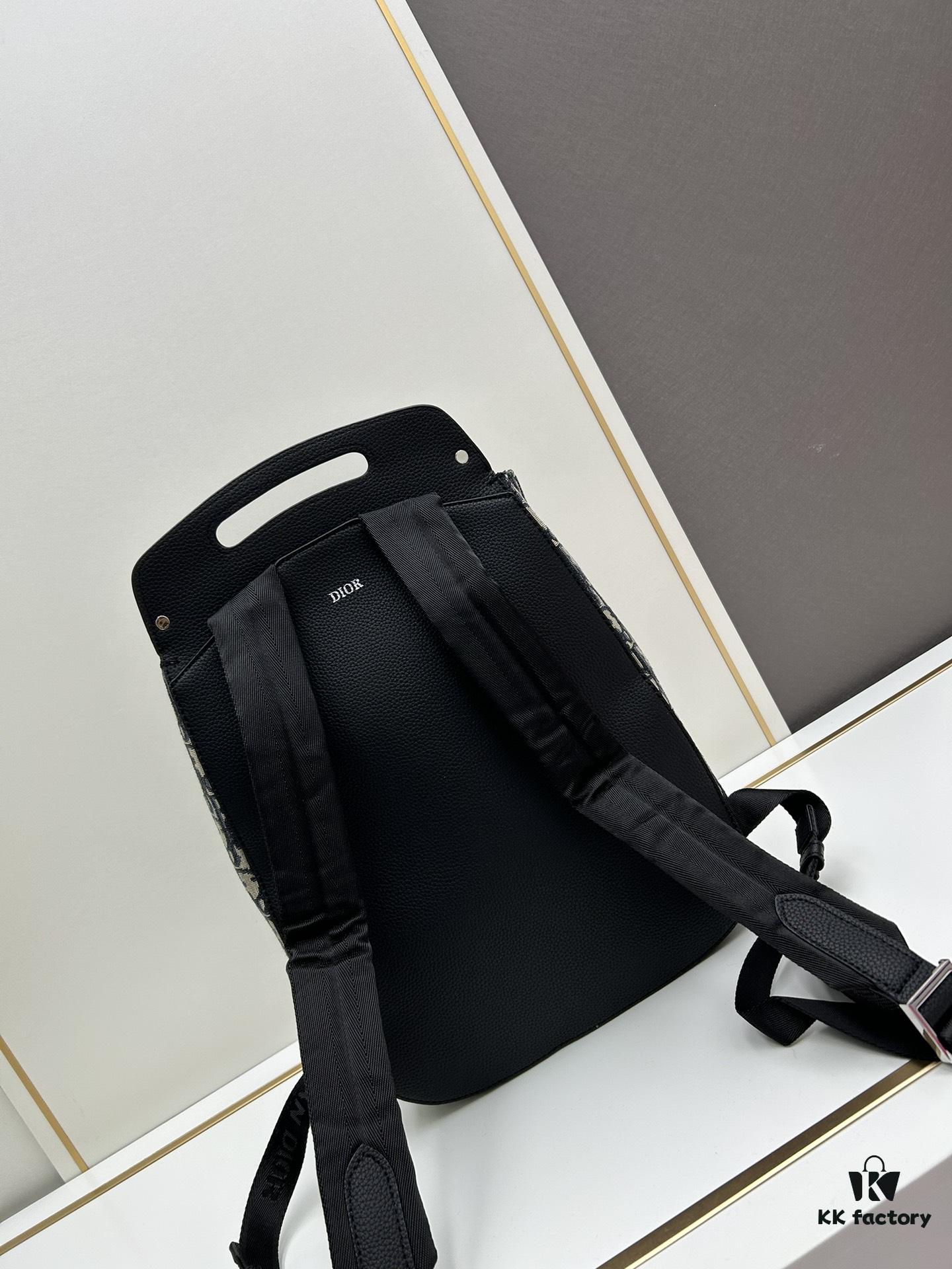 69309a056e68136f4d9aab6f Gallop Backpack in Black Grained Calfskin, Size 29x24x12, Model No. 9038