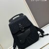 Gallop Backpack in Black Grained Calfskin, Size 29x24x12, Model No. 9038