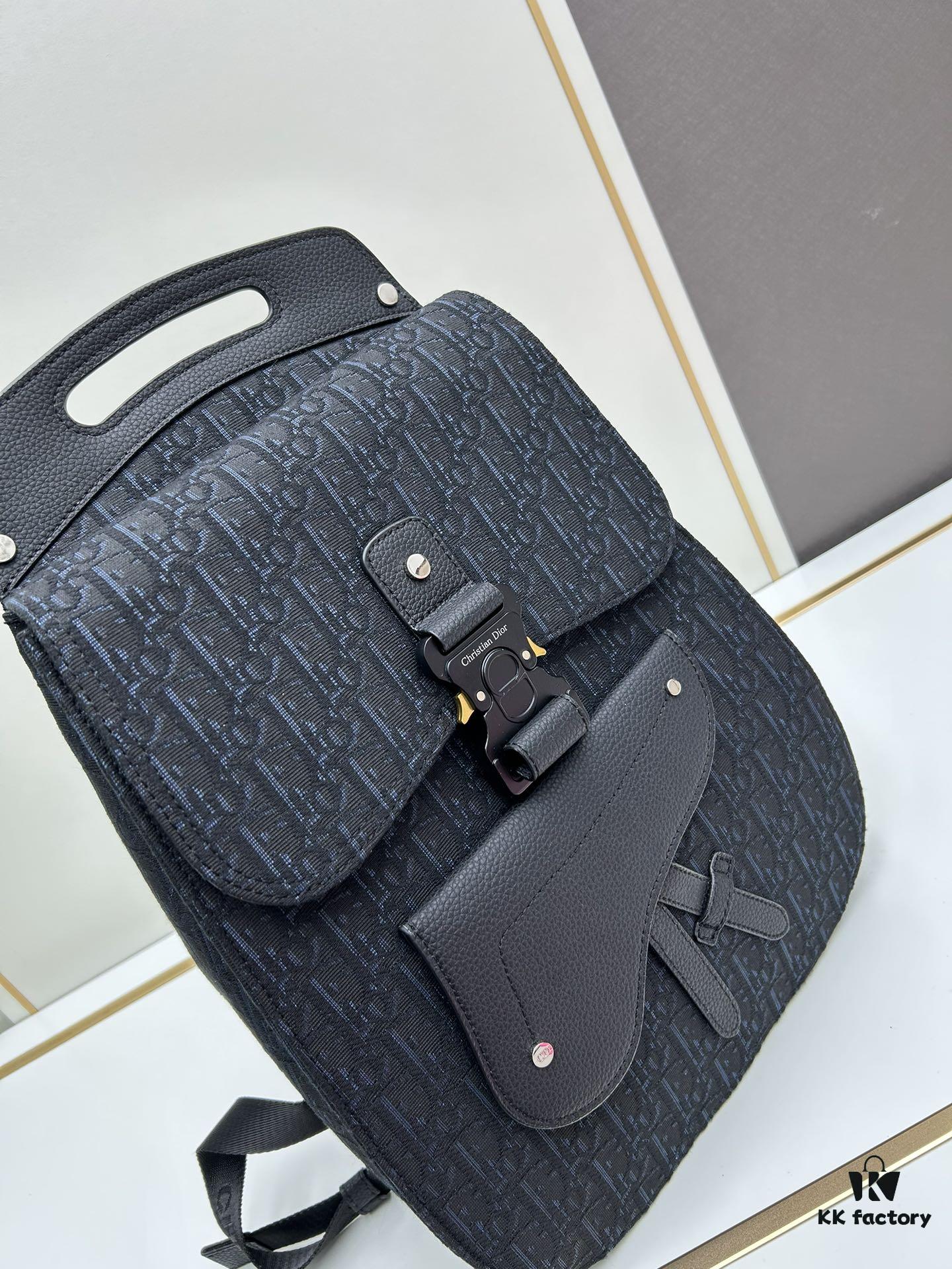 Gallop Backpack in Black Grained Calfskin, Size 29x24x12, Model No. 9038
