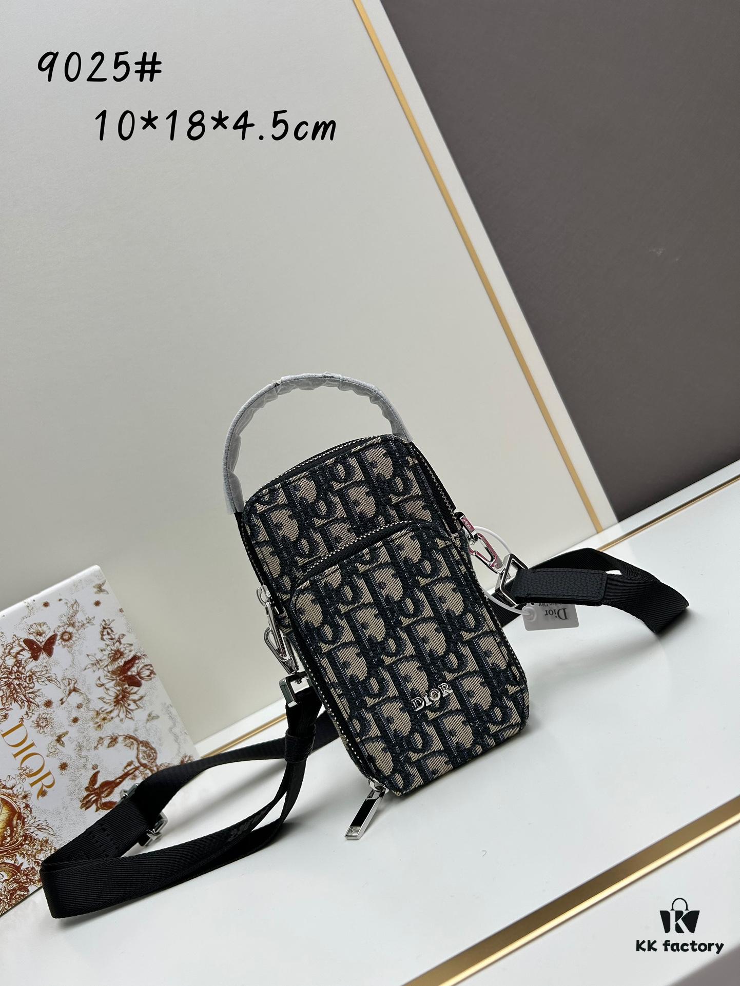 69309a0e6e68136f4d9aab7c With Box, Size 10x18x4.5, Model No. 9025. 🔥 Classic Monogram Timeless Fashion 😎 Dior Camera Bag
