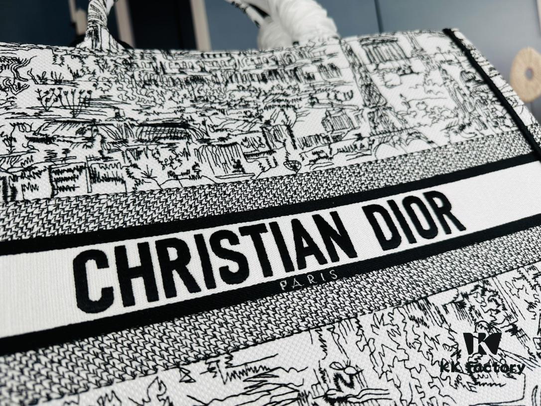 Embroidered Large [Di0r Book Tote]