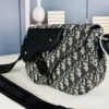 69309a666e68136f4d9aac35 Saddle Messenger Bag with Box (Beige and Black Oblique Print)