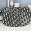 69309a676e68136f4d9aac36 Saddle Messenger Bag with Box (Beige and Black Oblique Print)