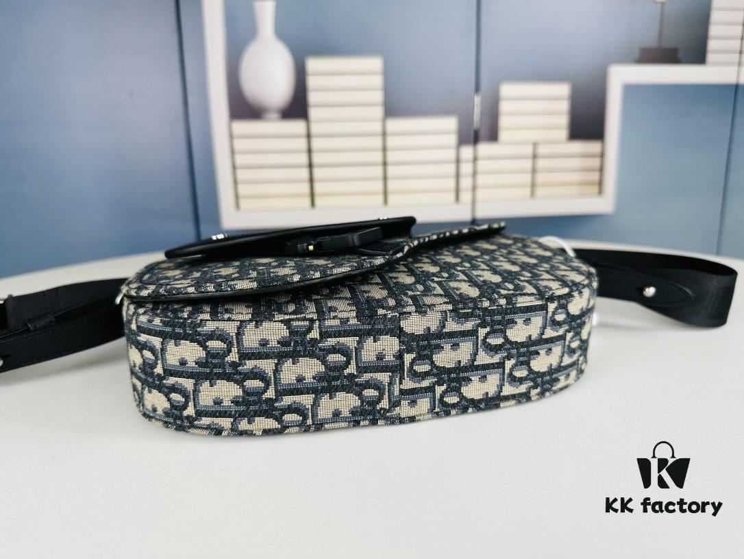 69309a696e68136f4d9aac3a Saddle Messenger Bag with Box (Beige and Black Oblique Print)