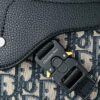69309a6a6e68136f4d9aac3b Saddle Messenger Bag with Box (Beige and Black Oblique Print)