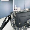 69309a766e68136f4d9aac4d Saddle Messenger Bag with Box (Beige and Black Oblique Print)