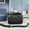 69309a886e68136f4d9aac6e Dior Caro Top Handle Camera Bag in Black Calfskin, Small Size, from Spring-Summer 2024 Ready-to-Wear Collection