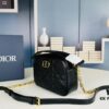 69309a886e68136f4d9aac70 Dior Caro Top Handle Camera Bag in Black Calfskin, Small Size, from Spring-Summer 2024 Ready-to-Wear Collection