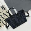 Weekender 25 Handbag in Black Oversized Oblique Print