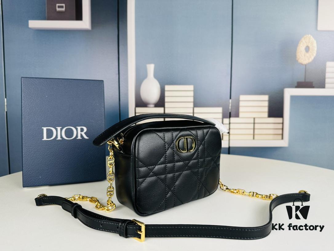 69309a8b6e68136f4d9aac74 Dior Caro Top Handle Camera Bag in Black Calfskin, Small Size, from Spring-Summer 2024 Ready-to-Wear Collection