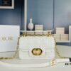 69309a906e68136f4d9aac81 Dior Jolie Small Handbag (with Box) – Black Calfskin with Cannage Stitching and CD Closure