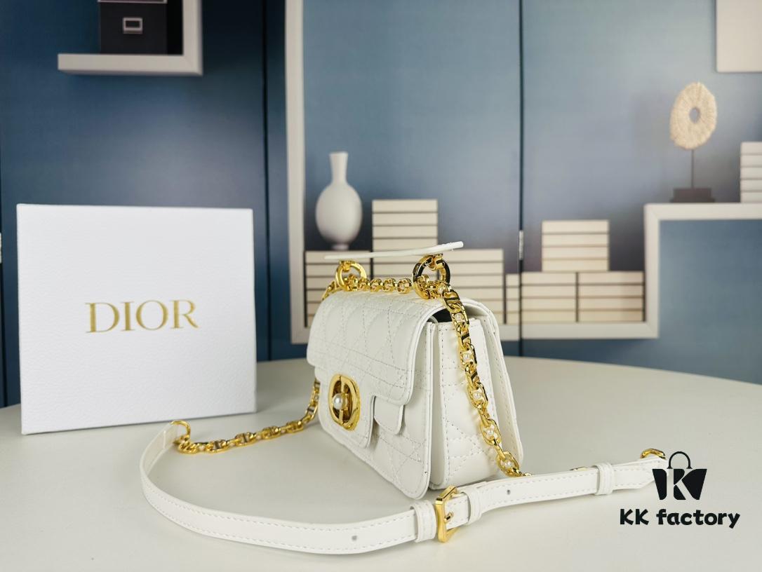 69309a916e68136f4d9aac82 Dior Jolie Small Handbag (with Box) – Black Calfskin with Cannage Stitching and CD Closure