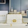69309a956e68136f4d9aac89 Dior Jolie Handbag in Black Calfskin with Beige Matelassé Stitching and CD Closure – Large Size (with Box)