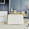 69309a966e68136f4d9aac8b Dior Jolie Handbag in Black Calfskin with Beige Matelassé Stitching and CD Closure – Large Size (with Box)