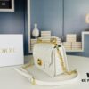 69309a976e68136f4d9aac8c Dior Jolie Handbag in Black Calfskin with Beige Matelassé Stitching and CD Closure – Large Size (with Box)