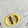 69309a986e68136f4d9aac8e Dior Jolie Handbag in Black Calfskin with Beige Matelassé Stitching and CD Closure – Large Size (with Box)