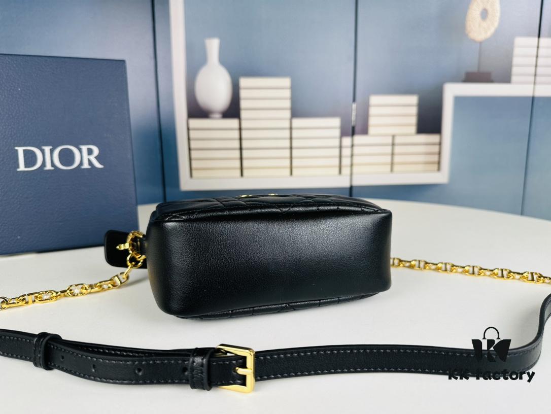 69309a996e68136f4d9aac92 Dior Caro Top Handle Camera Bag in Black Calfskin, Small Size, from Spring-Summer 2024 Ready-to-Wear Collection