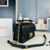 Dior Jolie Tote Bag Large Size (with Box) – Black Calfskin with Cannage Stitching and CD Detail