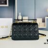 Dior Jolie Tote Bag Large Size (with Box) – Black Calfskin with Cannage Stitching and CD Detail