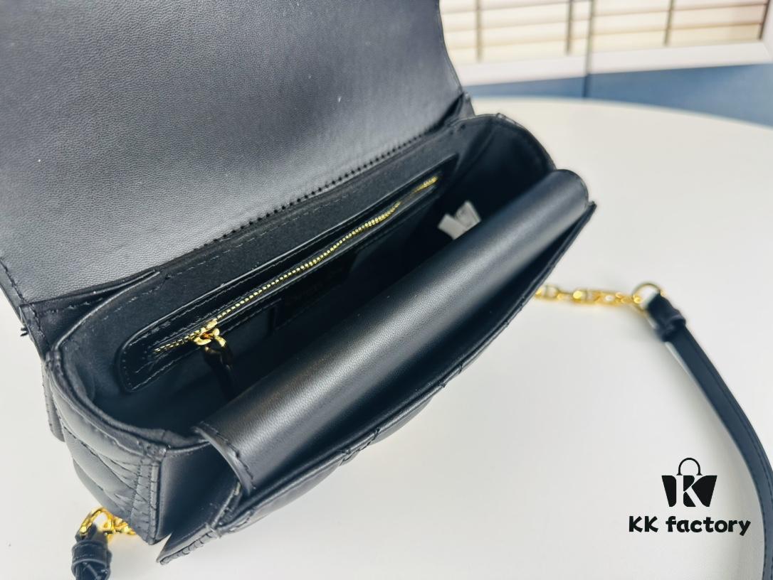 Dior Jolie Tote Bag Large Size (with Box) – Black Calfskin with Cannage Stitching and CD Detail