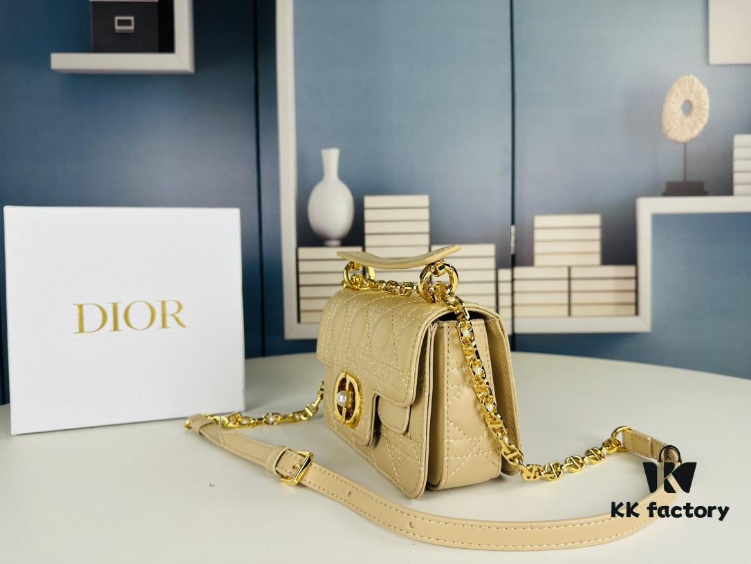 69309aa26e68136f4d9aaca6 Dior Jolie Handbag in Black Calfskin - Small Size (with Box)