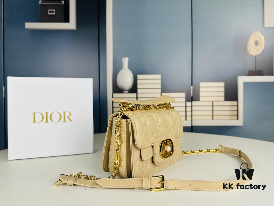 69309aa36e68136f4d9aaca7 Dior Jolie Handbag in Black Calfskin - Small Size (with Box)