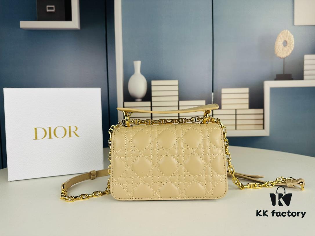 69309aa36e68136f4d9aacaa Dior Jolie Handbag in Black Calfskin - Small Size (with Box)