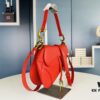 Large Size ♥️ Dior Saddle Bag, Vintage Pattern, Thin Strap, Palm Texture Series [Includes Retail Box 🎁]