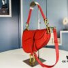 Large Size ♥️ Dior Saddle Bag, Vintage Pattern, Thin Strap, Palm Texture Series [Includes Retail Box 🎁]