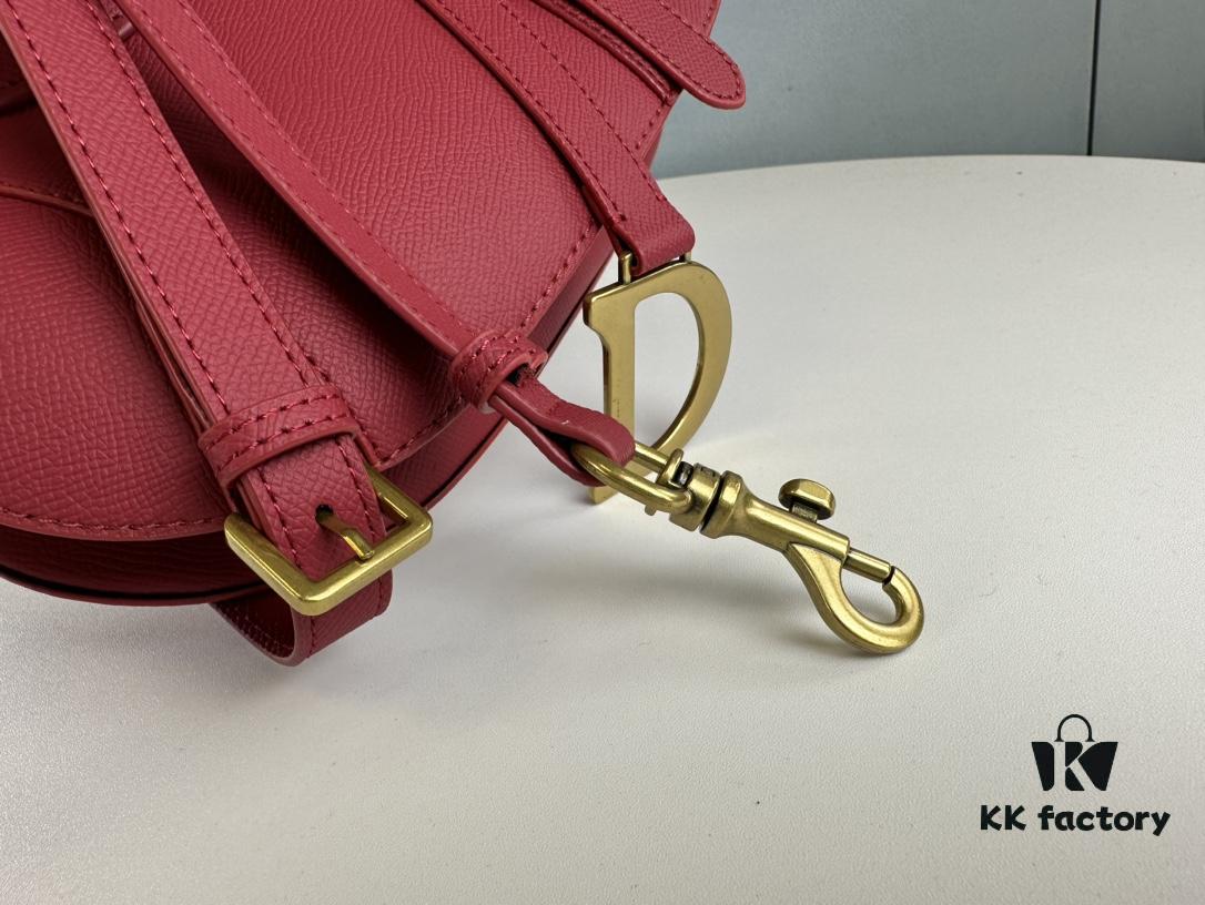 Large Size ♥️ Dior Saddle Bag, Vintage Pattern, Thin Strap, Palm Texture Series [Includes Retail Box 🎁]