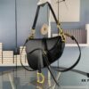 Large Size ♥️ Dior Saddle Bag, Vintage Pattern, Thin Strap, Palm Grain Series [Includes Retail Box 🎁]