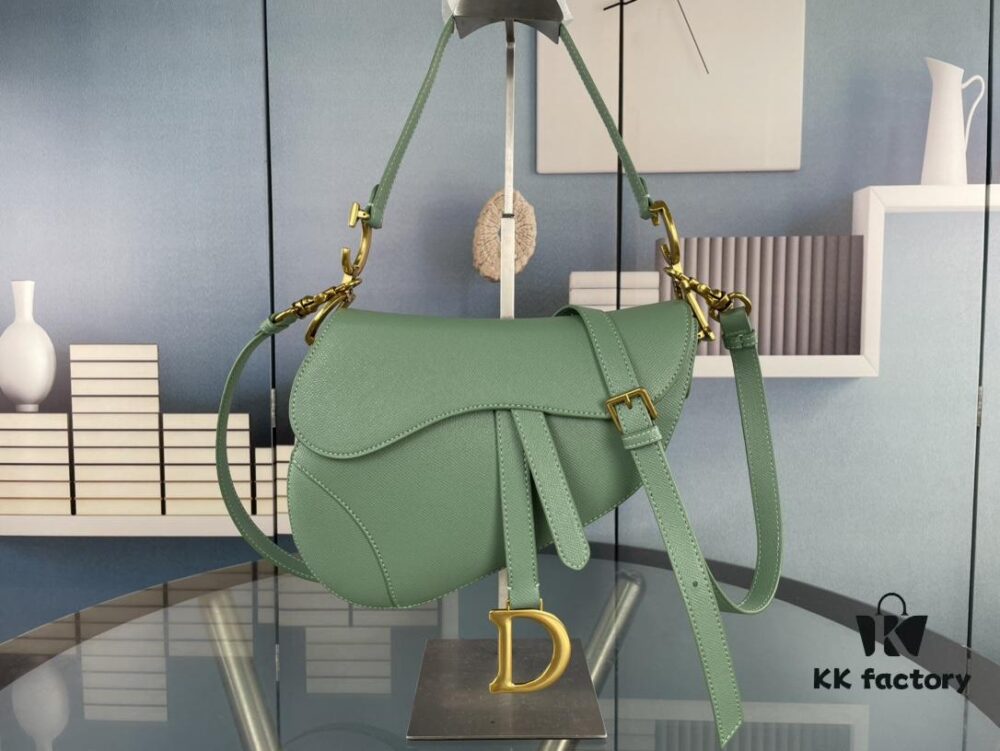 Large Dior Saddle Bag, Vintage Pattern, Thin Strap, Palm Texture Series [Includes Boutique Box 🎁]