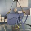 Large Size ♥️ Dior Saddle Bag, Vintage Pattern, Thin Shoulder Strap, Palm Texture Series [Includes Original Retail Box 🎁]
