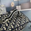 Dior DIOR Vintage Pattern Embroidered Hottest Makeup Pouch - Extra Large Capacity, Can Hold a Lot of Items, Essential for Travel