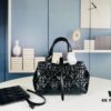 69309af86e68136f4d9aad4d Dior Toujours Small Bag in Black Calfskin with Cannage Stitching