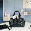 69309afa6e68136f4d9aad50 Dior Toujours Small Bag in Black Calfskin with Cannage Stitching