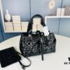 69309afb6e68136f4d9aad52 Dior Toujours Small Bag in Black Calfskin with Cannage Stitching