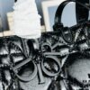 Medium Black Button Dior Toujours Bag