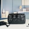 69309b026e68136f4d9aad5f Dior Toujours Small Bag in Black Calfskin with Cannage Stitching