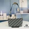 69309b046e68136f4d9aad63 New Diorstar Hobo Chain Bag in Black Crinkled Calfskin with Cannage Stitching