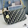 69309b066e68136f4d9aad66 New Diorstar Hobo Chain Bag in Black Crinkled Calfskin with Cannage Stitching
