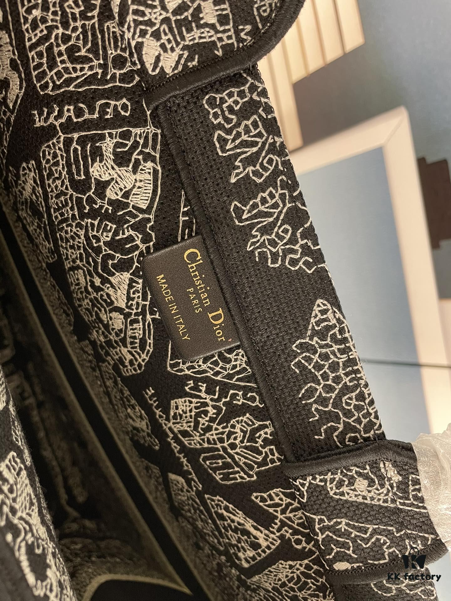 Embroidered Large Size [Di0r Book Tote]