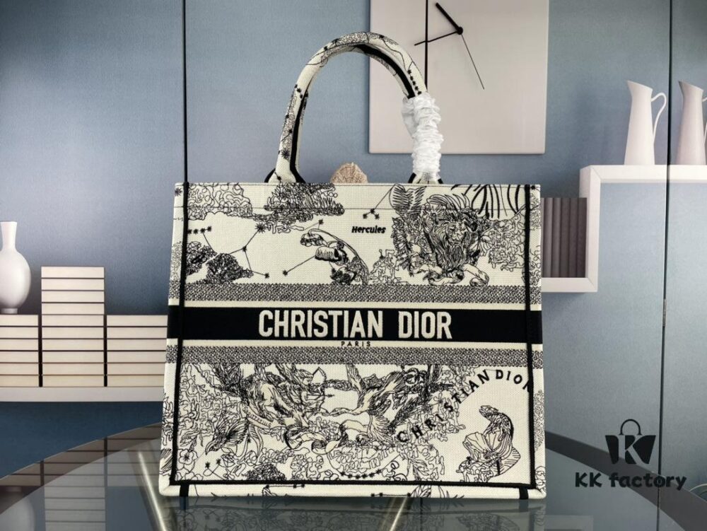Embroidered Large Size [Di0r Book Tote]