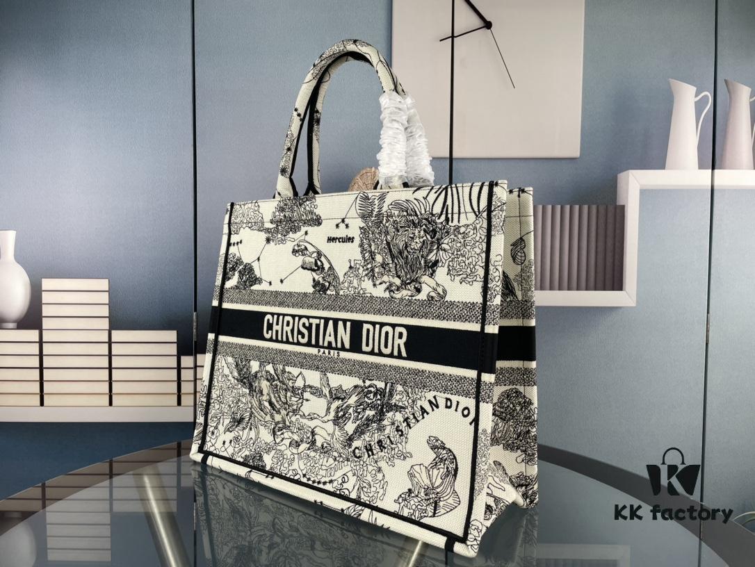 Embroidered Large Size [Di0r Book Tote]