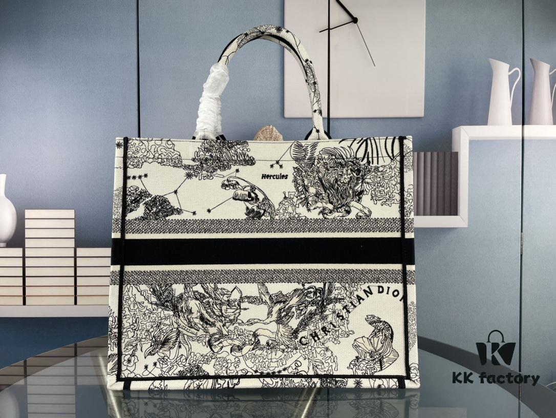 Embroidered Large Size [Di0r Book Tote]