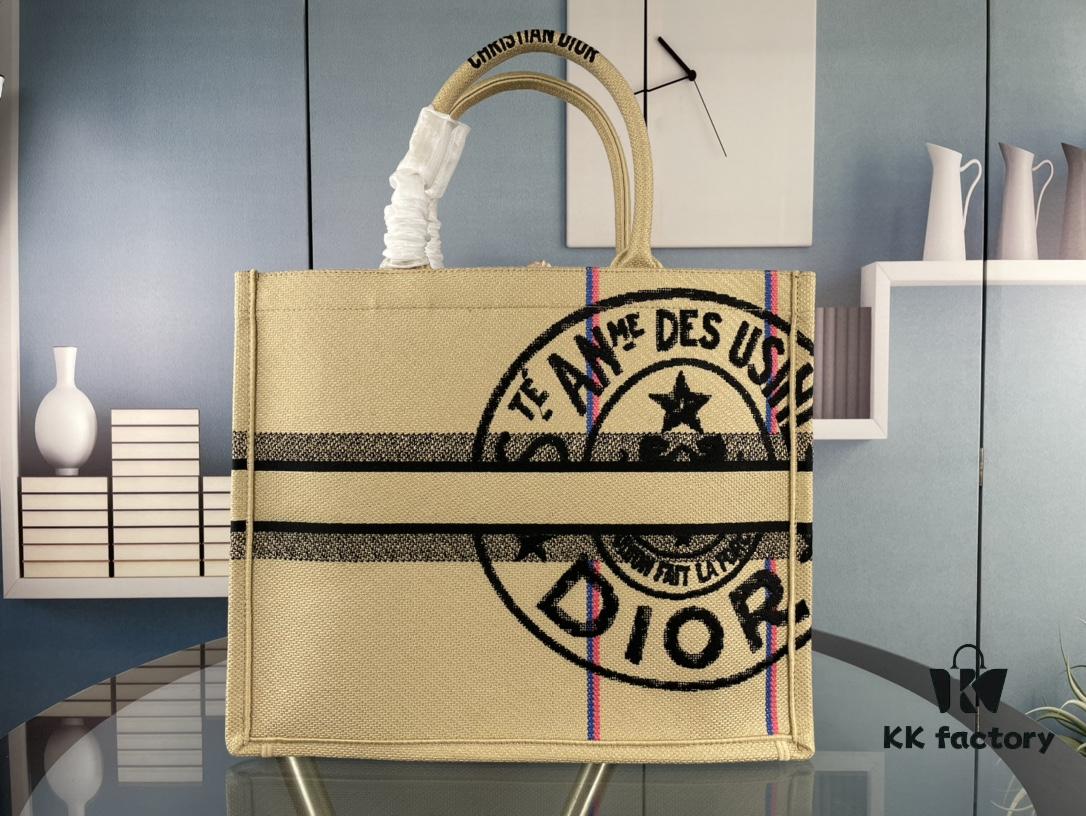 Embroidered Large Size [Di0r Book Tote]